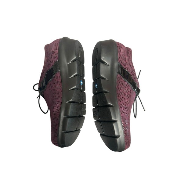 Wolky Shoes Womens 40 Muse Casual Walking Sneakers Purple Leather Wedge Lace Up - Picture 2 of 8